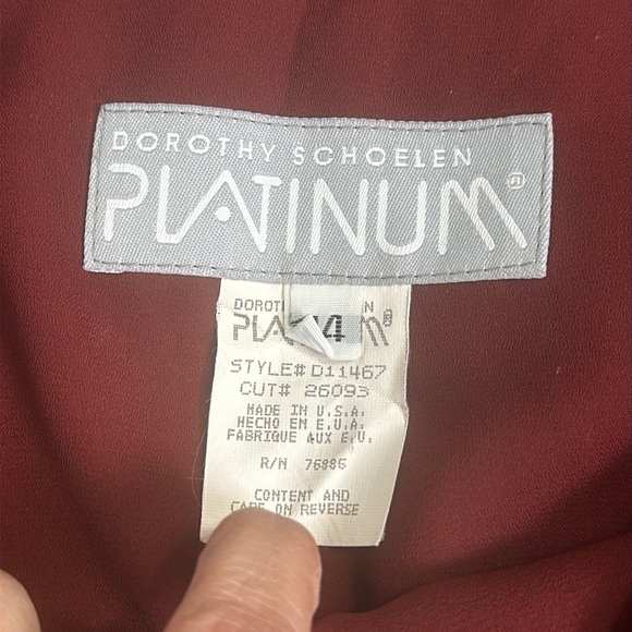 Dorothy Schoelen Platinum Women’s Size 14 Red Tie Dye Side Leg Split Skirt - Picture 7 of 11